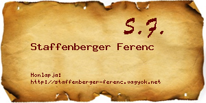 Staffenberger Ferenc névjegykártya